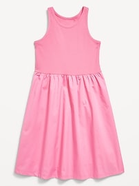 View large product image 3 of 3. Sleeveless Mixed Material Dress for Girls