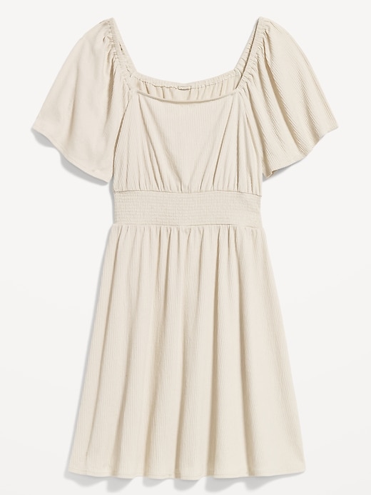 Image number 8 showing, Waist-Defined Flutter-Sleeve Mini Dress