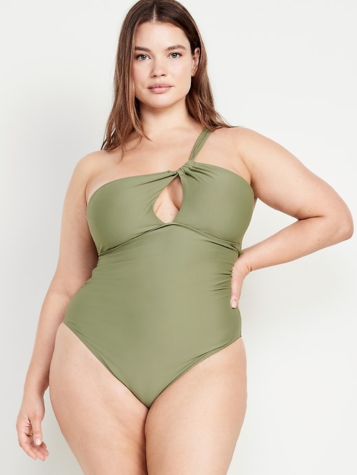 Image number 7 showing, One-Shoulder Cutout Swimsuit