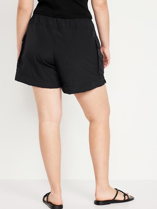 Image number 6 showing, High-Waisted Cargo Utility Shorts -- 5-inch inseam