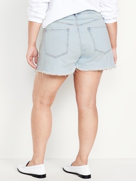 Image number 4 showing, Curvy High-Waisted OG Jean Shorts -- 3-inch inseam
