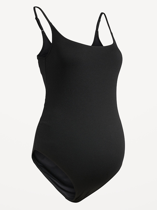 Image number 4 showing, Maternity Scoop-Neck One-Piece Swimsuit