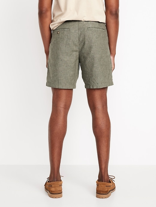 Image number 2 showing, Slim Linen-Blend Chino Shorts -- 7-inch inseam