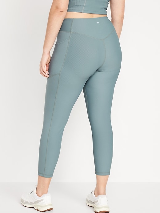 Image number 6 showing, High-Waisted PowerSoft Ribbed 7/8 Leggings