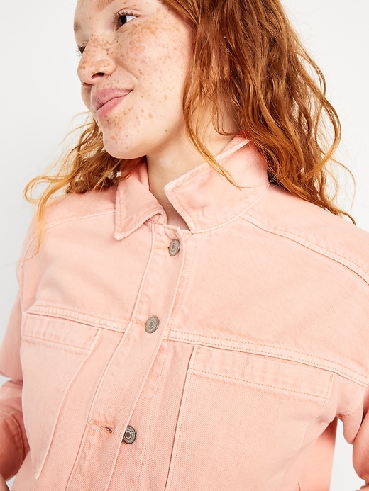 Image number 4 showing, Cropped Utility Jean Jacket