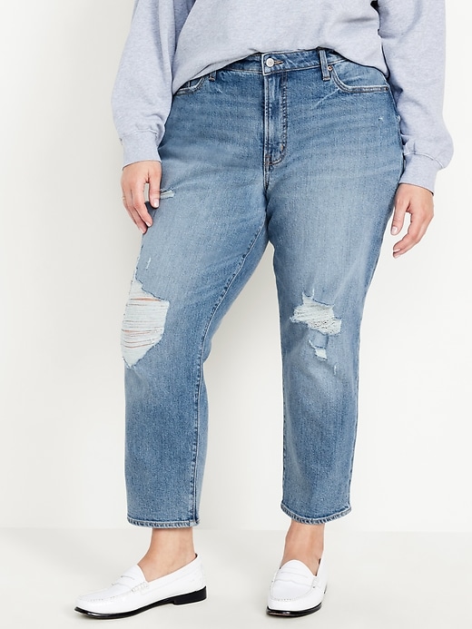 Image number 4 showing, Curvy High-Waisted OG Straight Ankle Jeans