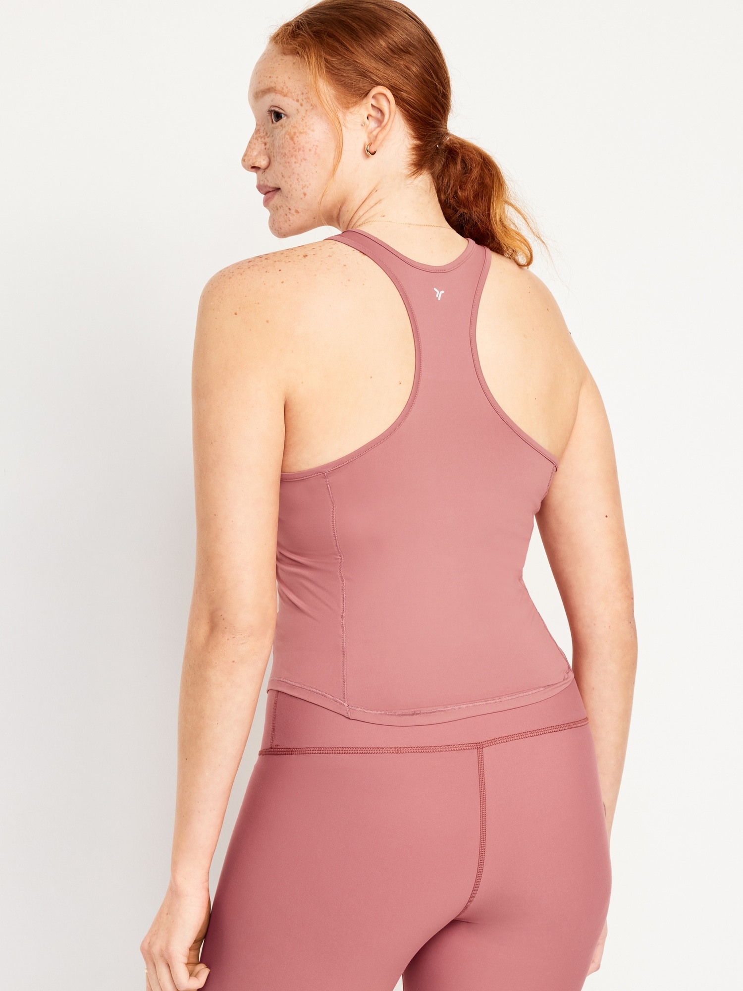 PowerSoft Cropped Racerback Tank Top