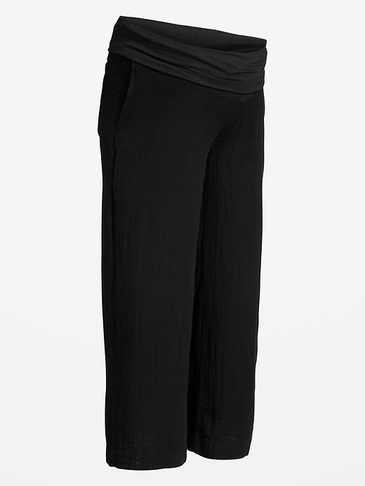 Image number 5 showing, Maternity Foldover-Waist Ankle Pants