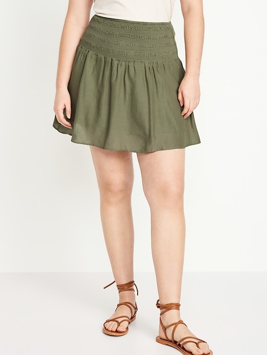 Image number 5 showing, Smocked-Waist Mini Skirt