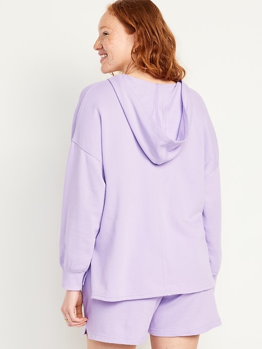 Image number 3 showing, Oversized French-Terry Tunic Hoodie