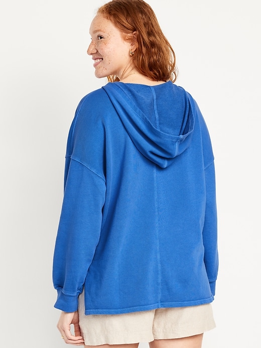 Image number 7 showing, Oversized French-Terry Tunic Hoodie
