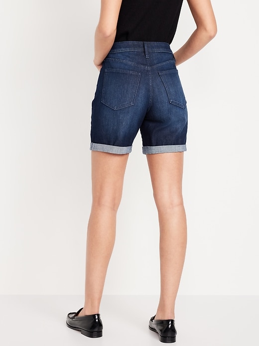 Image number 2 showing, High-Waisted Wow Jean Shorts -- 7-inch inseam