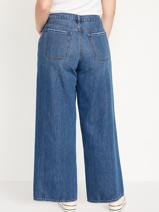 Image number 6 showing, Low-Rise Baggy Wide-Leg Jeans