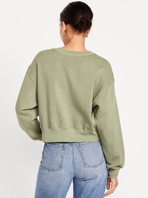 Image number 8 showing, French-Terry Drop-Shoulder Sweatshirt