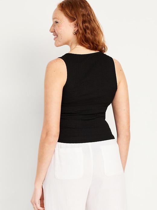 Image number 2 showing, Square-Neck Textured Tank Top