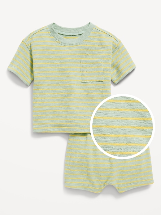 View large product image 1 of 3. Short-Sleeve Pocket T-Shirt and Shorts Set for Baby