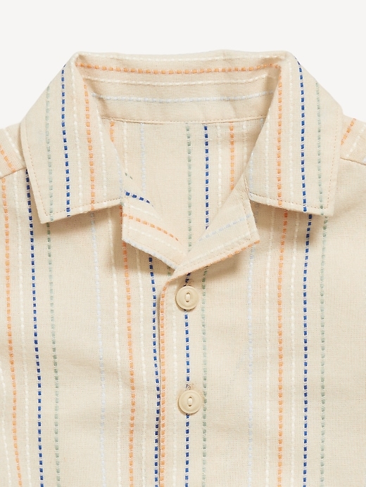 Image number 3 showing, Textured Striped Dobby Shirt for Toddler Boys