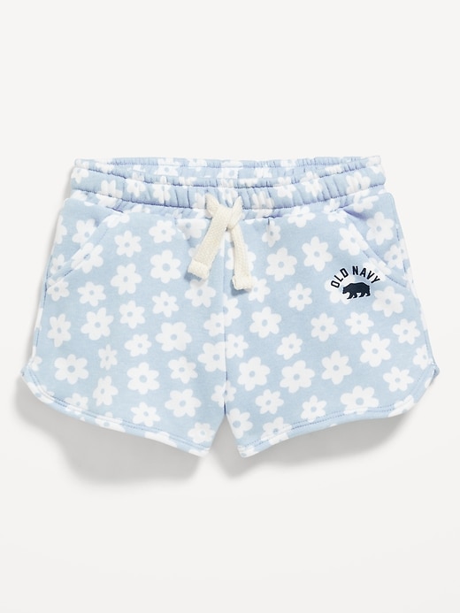 View large product image 1 of 1. Logo-Graphic Dolphin-Hem Fleece Shorts for Toddler Girls