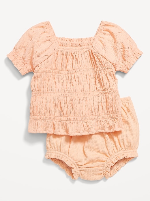 View large product image 1 of 2. Smocked Top & Bloomer Shorts Set for Baby
