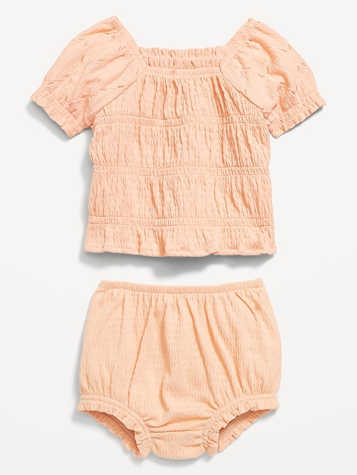 View large product image 2 of 2. Smocked Top & Bloomer Shorts Set for Baby