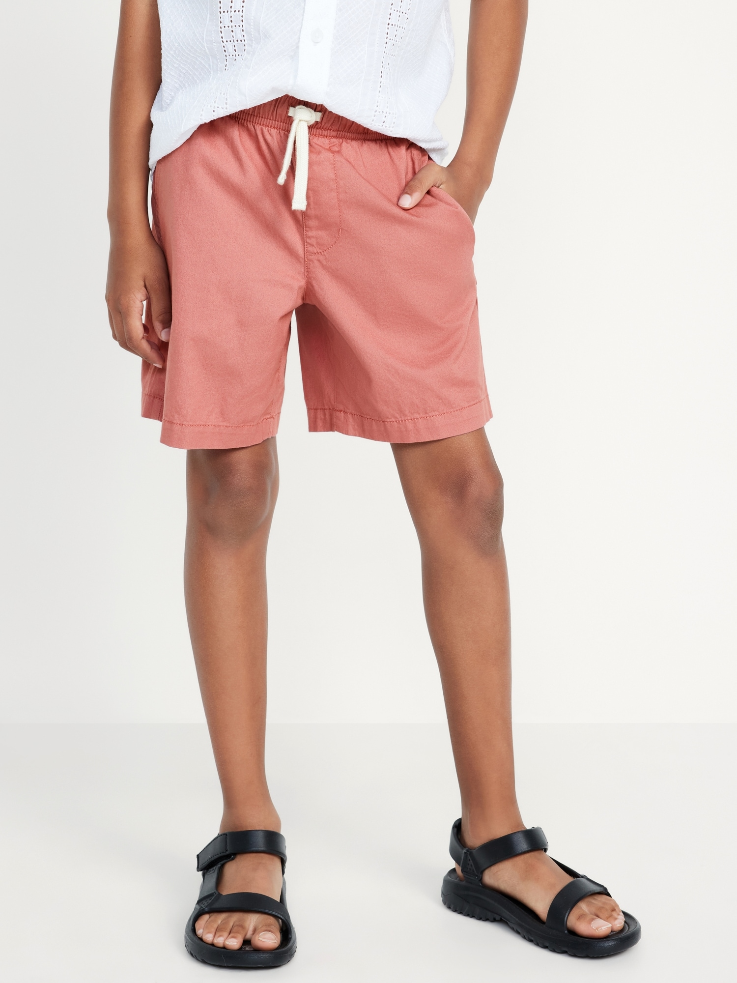 Above Knee Twill Pull-On Shorts for Boys