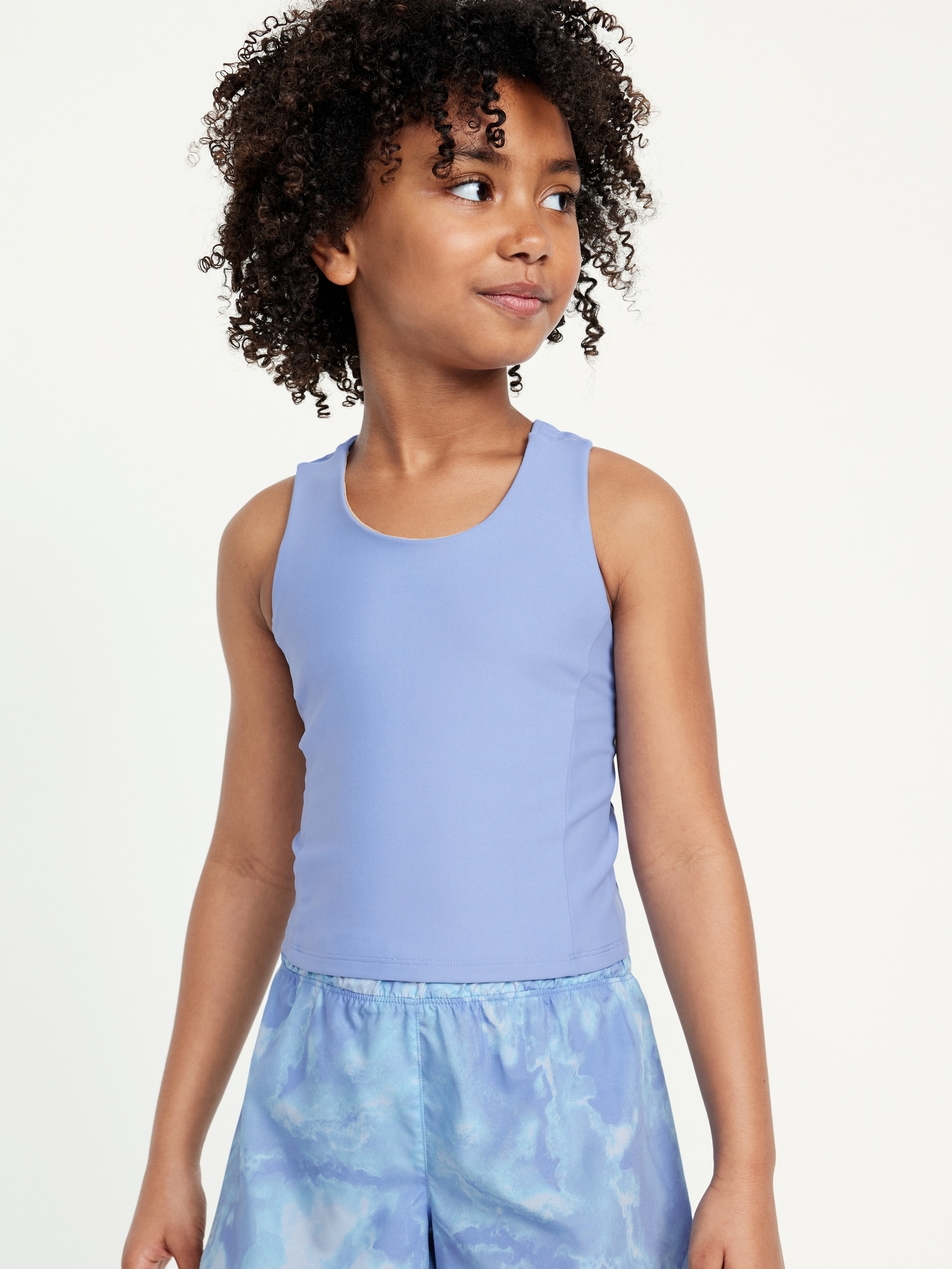 PowerSoft Ruched-Strap Tank Top for Girls