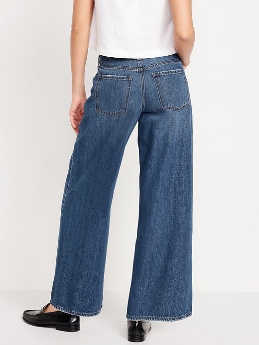 Image number 2 showing, Low-Rise Baggy Wide-Leg Jeans