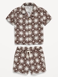 Image number 2 showing, Printed Linen-Blend Shirt and Shorts Set for Baby