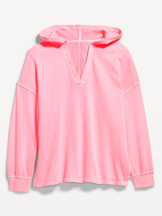 Image number 1 showing, Oversized French-Terry Tunic Hoodie