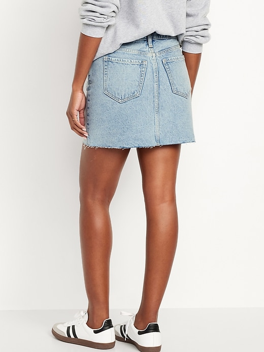 Image number 2 showing, Mid-Rise OG Straight Cut-Off Jean Mini Skirt