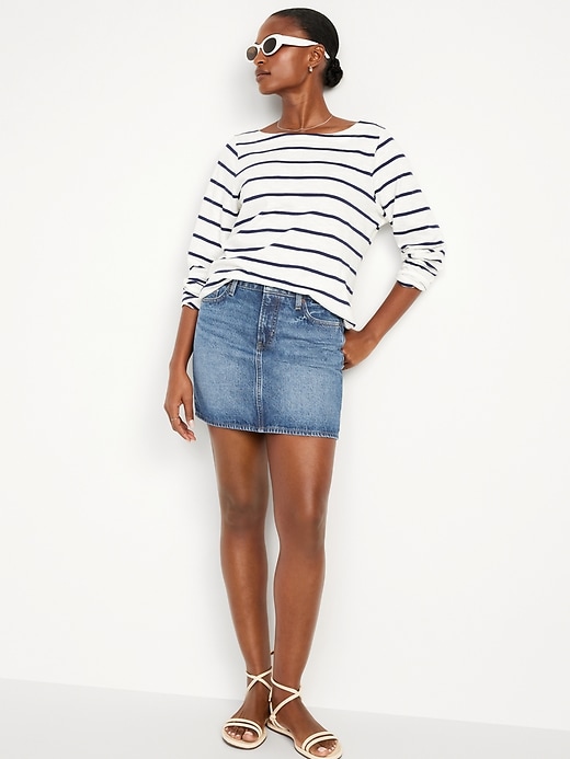 Image number 3 showing, Mid-Rise OG Jean Mini Skirt