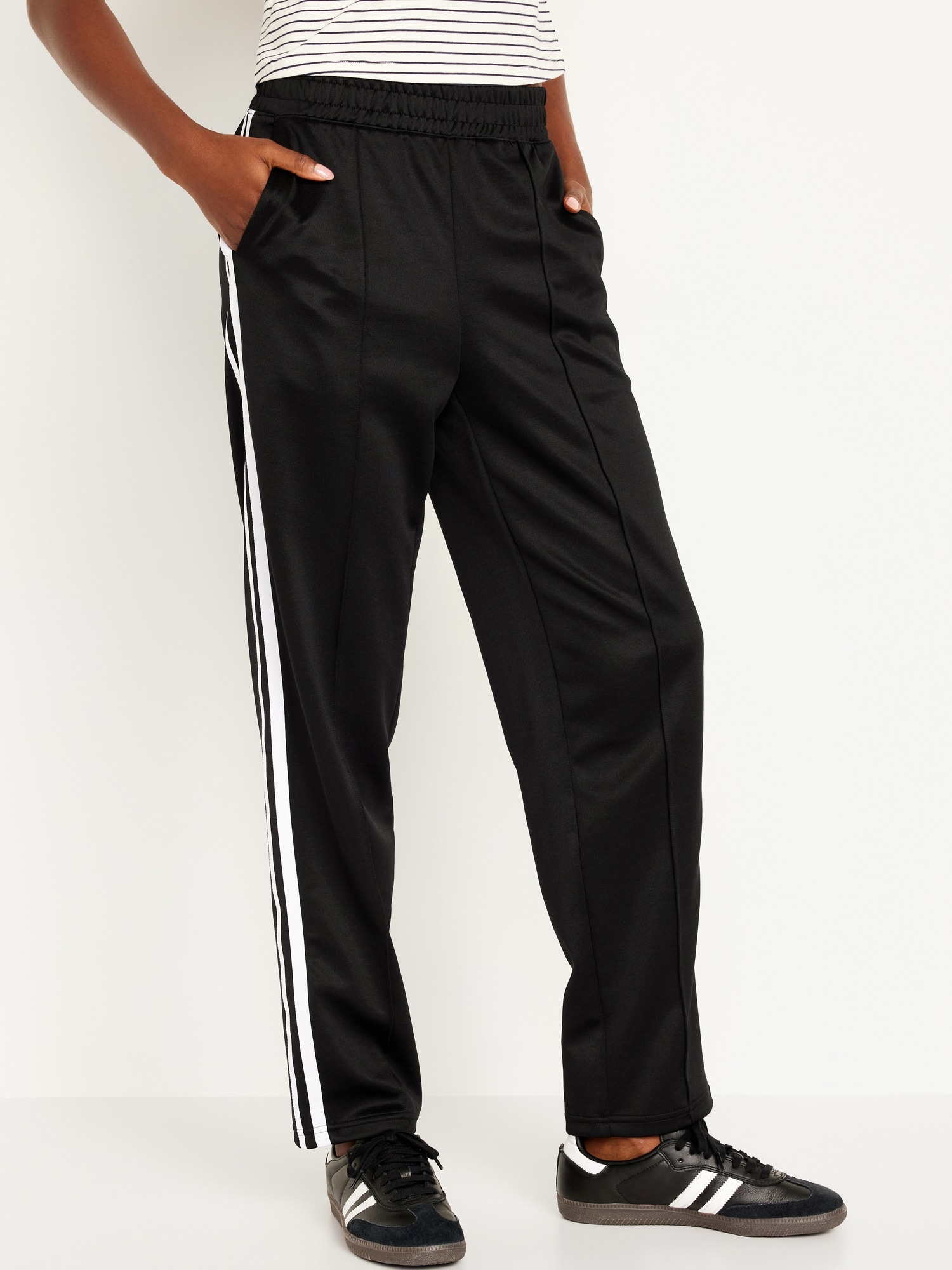 High-Waisted Performance Track Pants for Women