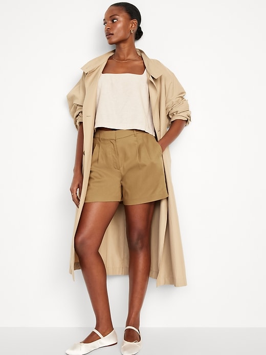 Image number 3 showing, Extra High-Waisted Taylor Trouser Shorts -- 5-inch inseam