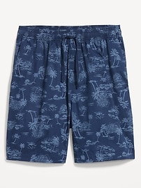 View large product image 3 of 3. Poplin Pajama Shorts -- 7-inch inseam