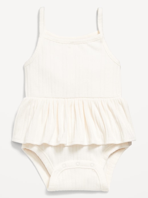 View large product image 1 of 3. Sleeveless Peplum Bodysuit for Baby