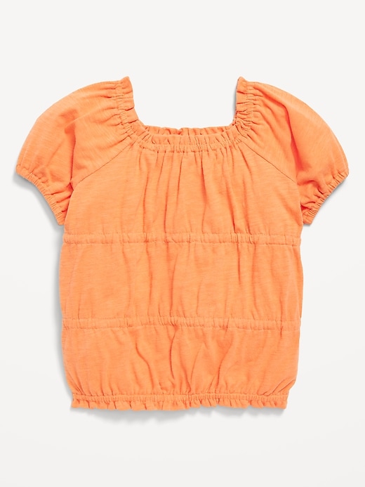 View large product image 1 of 1. Puff-Sleeve Smocked Top for Toddler Girls