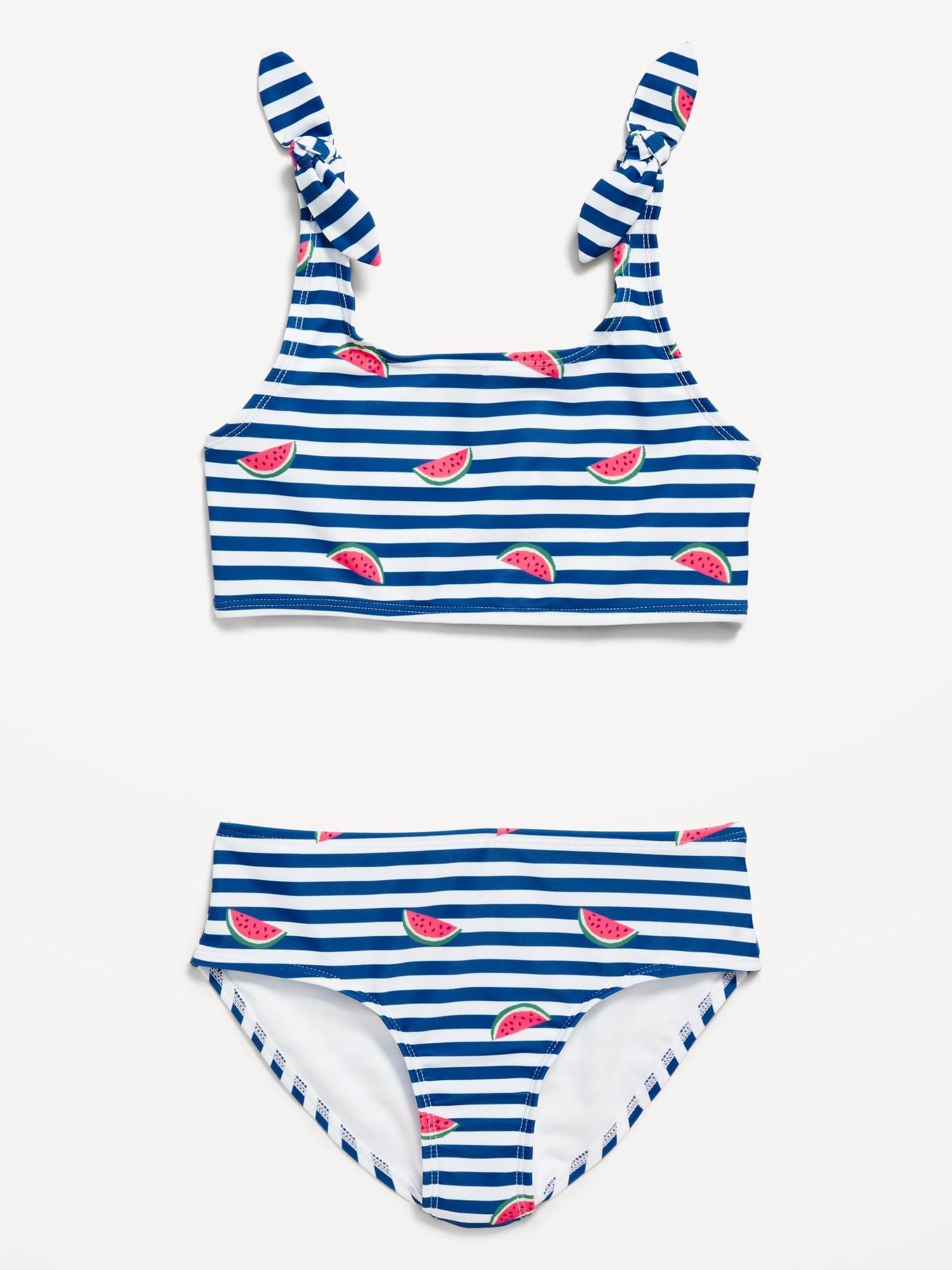 Printed Tie-Knot Bikini Swim Set for Girls