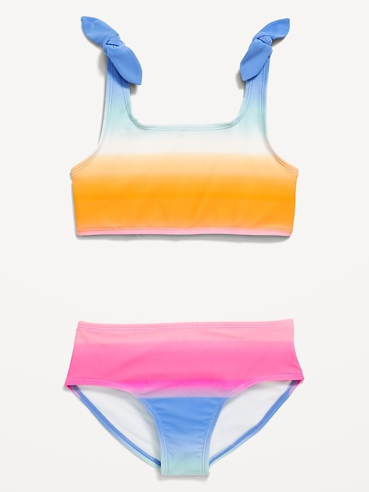 View large product image 1 of 2. Printed Tie-Knot Bikini Swim Set for Girls
