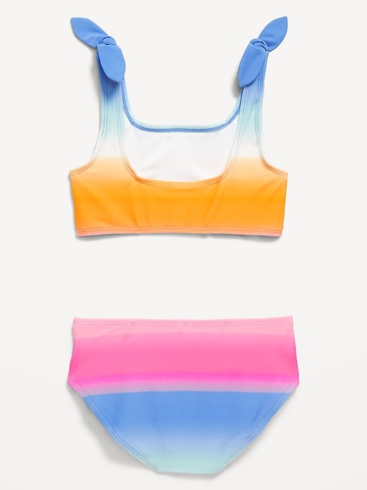 View large product image 2 of 2. Printed Tie-Knot Bikini Swim Set for Girls