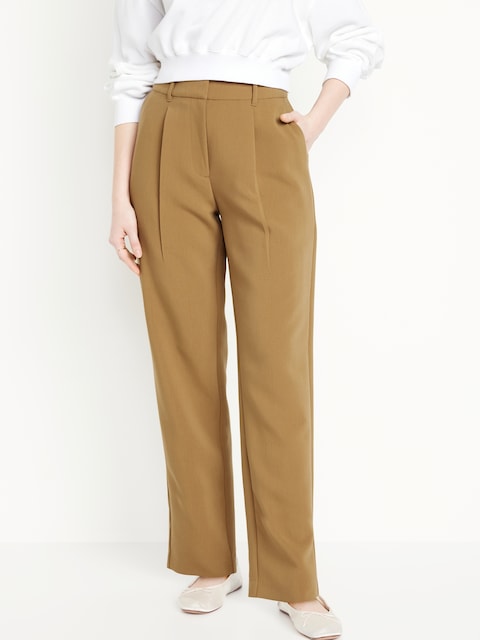 Extra High-Waisted Taylor Trouser Straight Pants - Clifftop