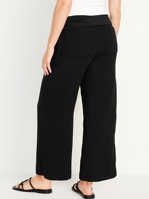 Image number 3 showing, Maternity Foldover-Waist Ankle Pants