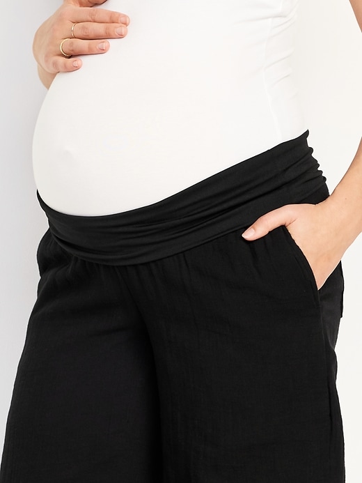 Image number 6 showing, Maternity Foldover-Waist Ankle Pants
