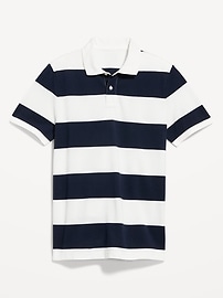 View large product image 4 of 4. Classic Fit Striped Pique Polo