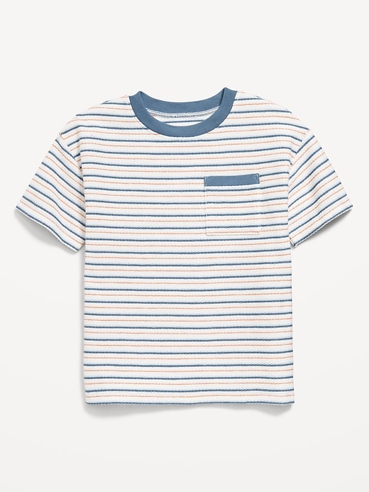View large product image 1 of 3. Oversized French-Terry Pocket T-Shirt for Toddler Boys