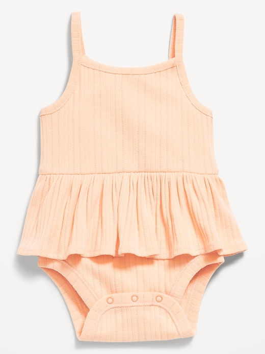 View large product image 1 of 1. Sleeveless Peplum Bodysuit for Baby