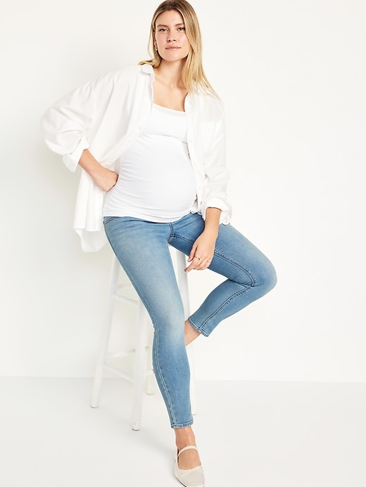 Image number 7 showing, Maternity Full-Panel Skinny Jeans