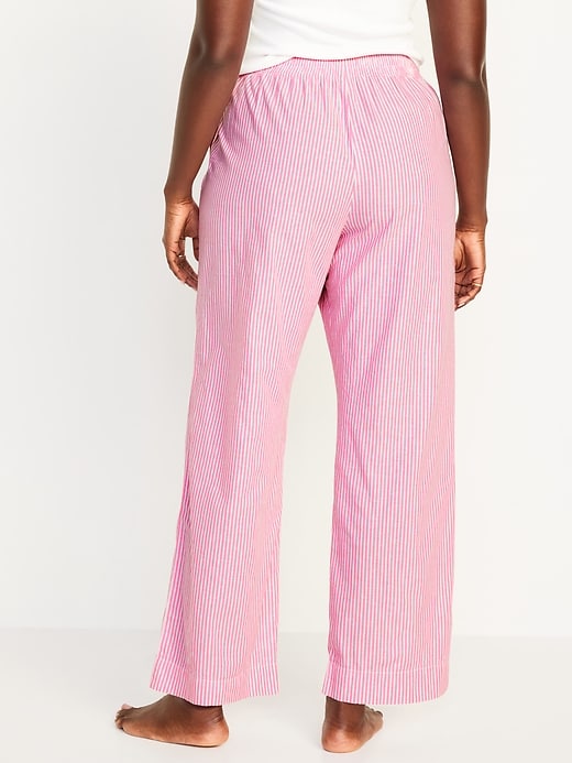 Image number 6 showing, High-Waisted Poplin Pajama Pant