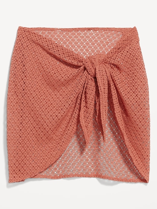 Image number 4 showing, Crochet Sarong Swim Skirt