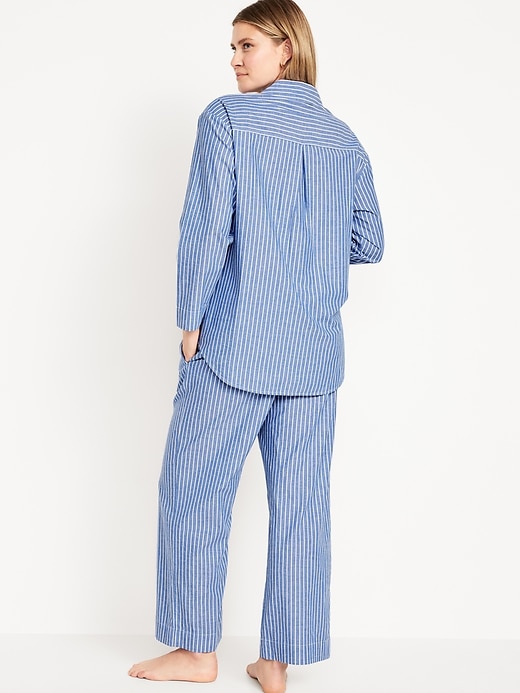 Image number 5 showing, Maternity Poplin Pajama Set