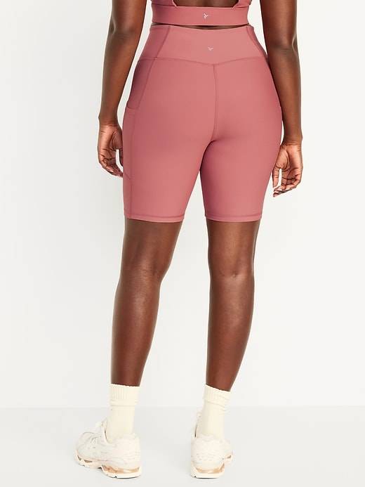 Image number 5 showing, High-Waisted PowerSoft Biker Shorts -- 8-inch inseam